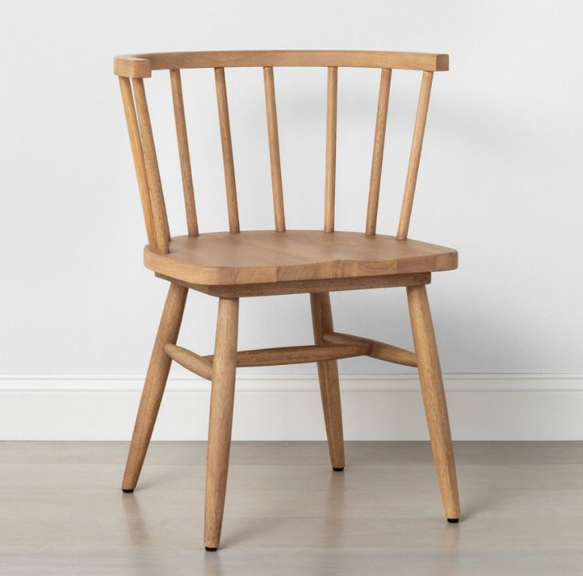 Curved rubber wood chair