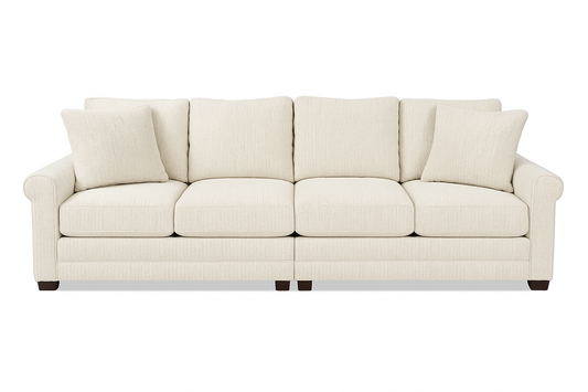 104" Long Ivory Tweed fabric Sofa