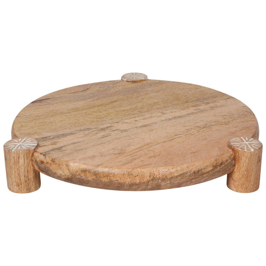Nosh Mango Wood Round Tray