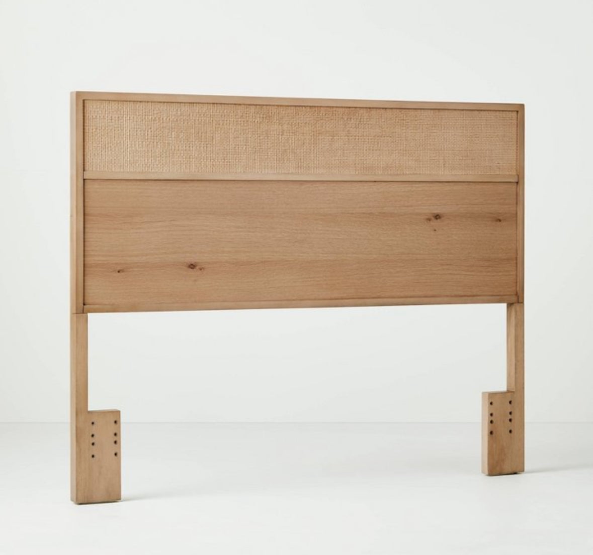 Queen wood cane headboard
