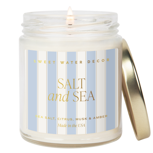 *NEW* Salt and Sea 9 oz Soy Candle - Home Decor & Gifts