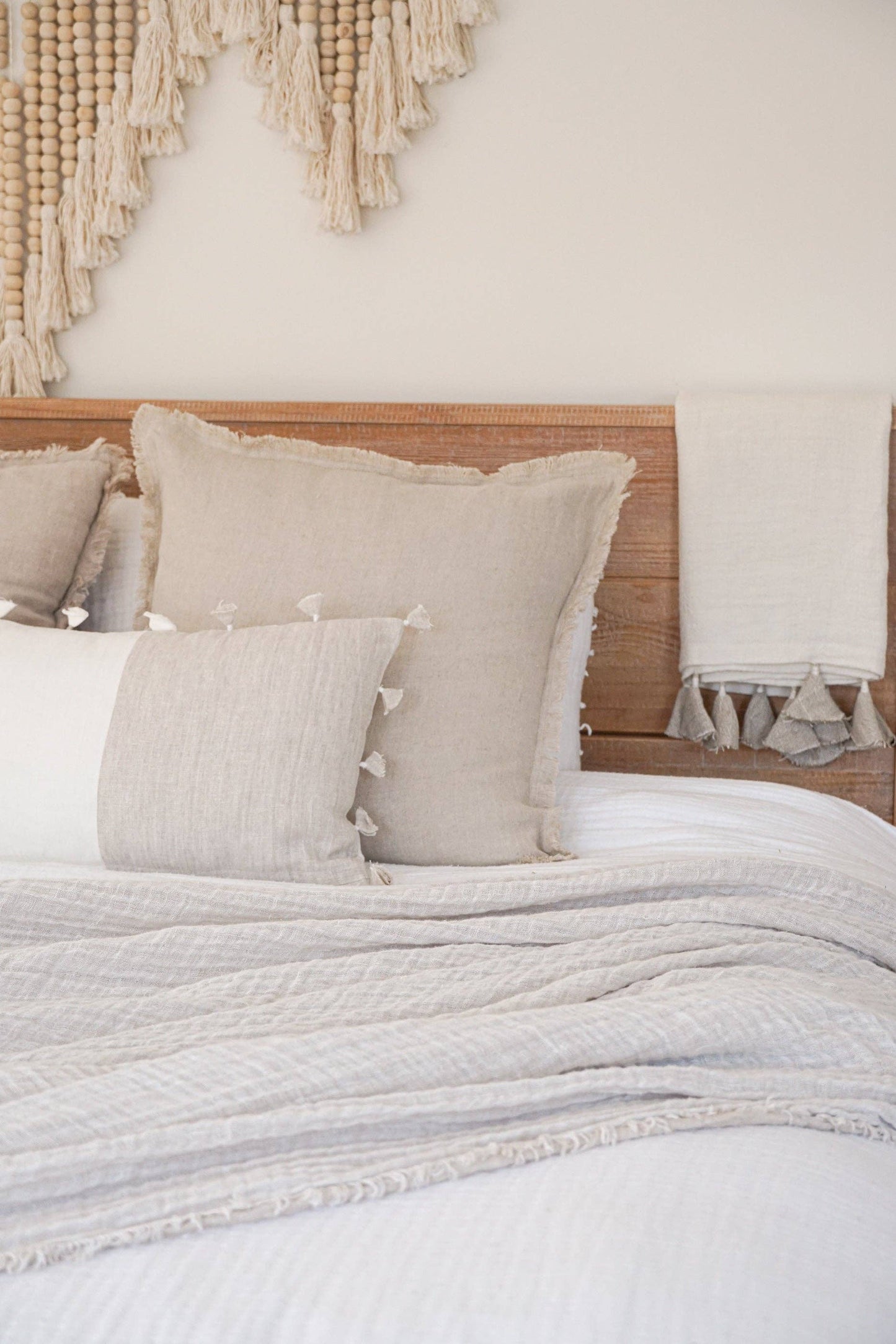 Beige So Soft Linen Pillows