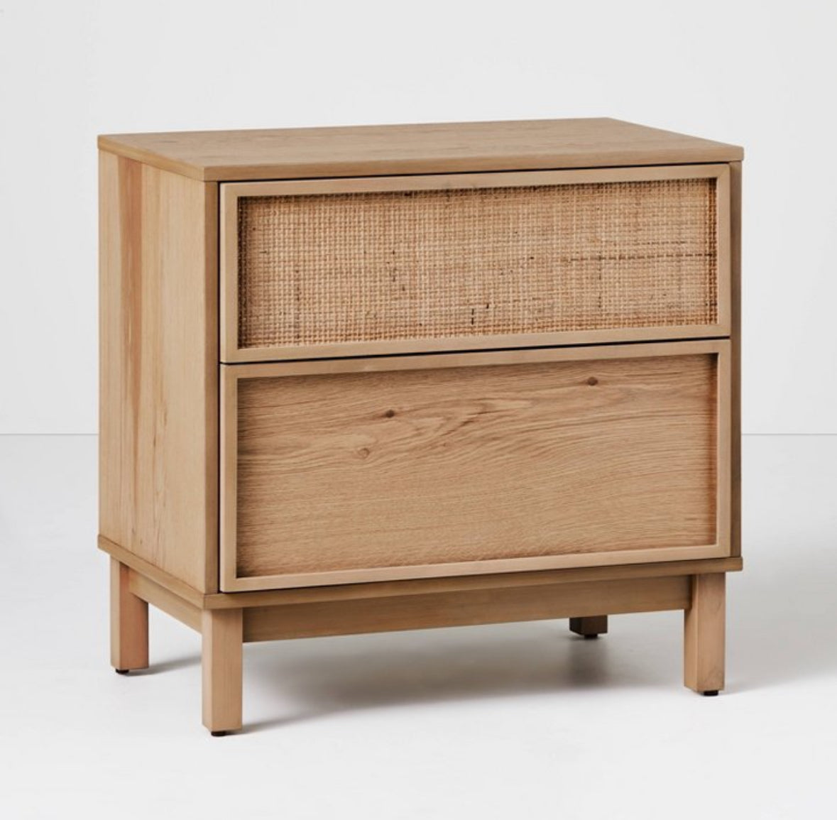 Wood cane nightstand