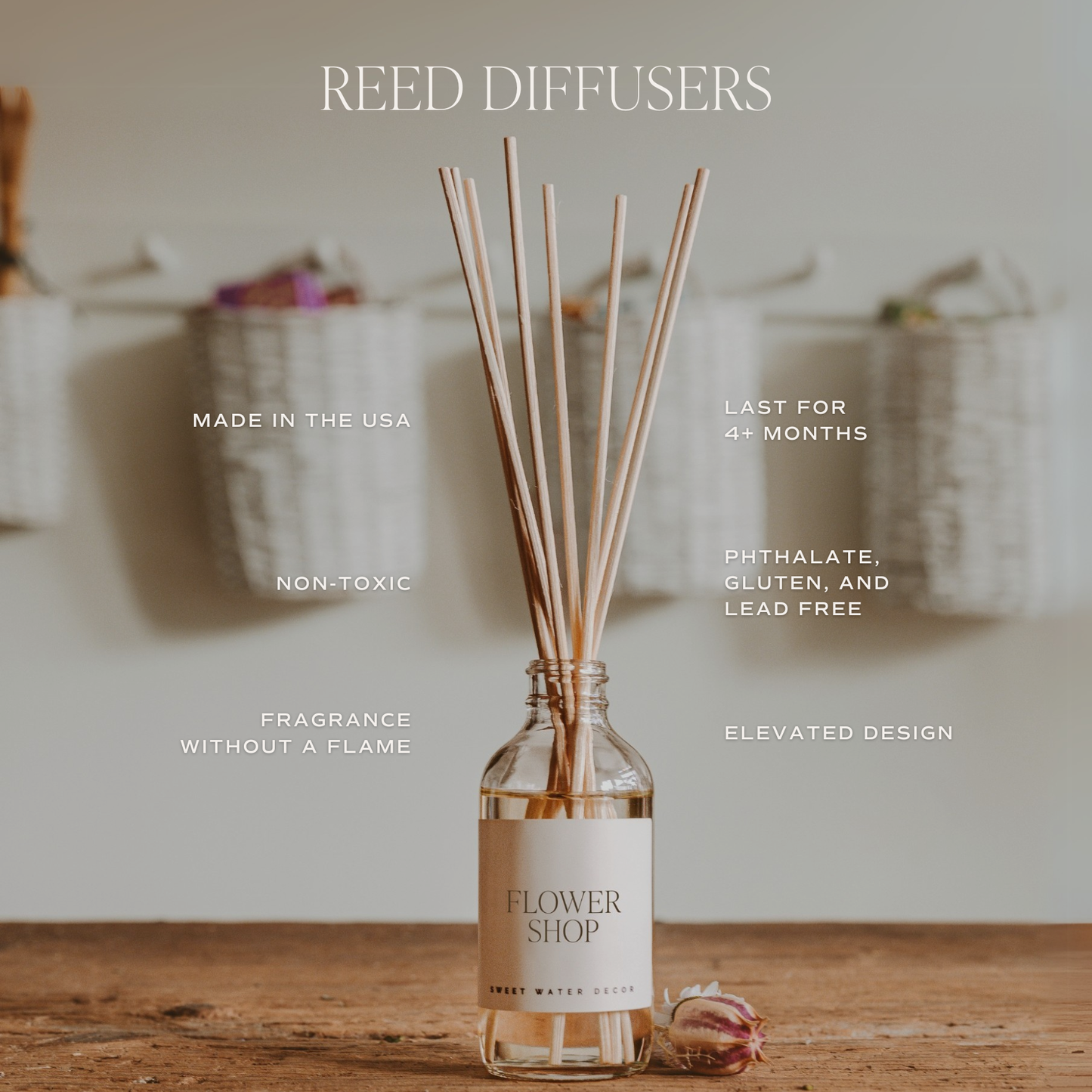 Flower Shop Reed Diffuser - Home Decor and Gifts