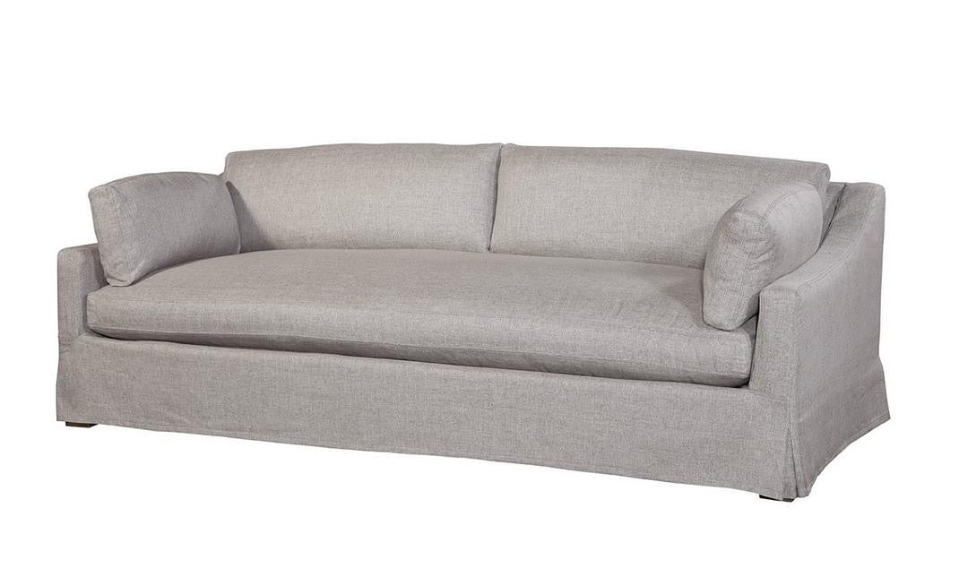 96" Dune Linen Slipcovered Sofa- Grey Linen