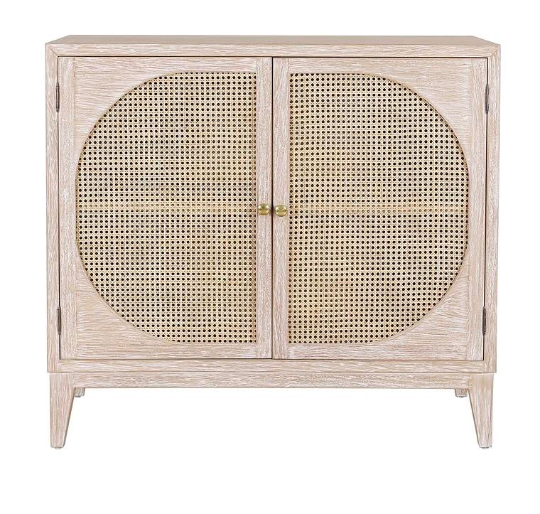 Cane media cabinet