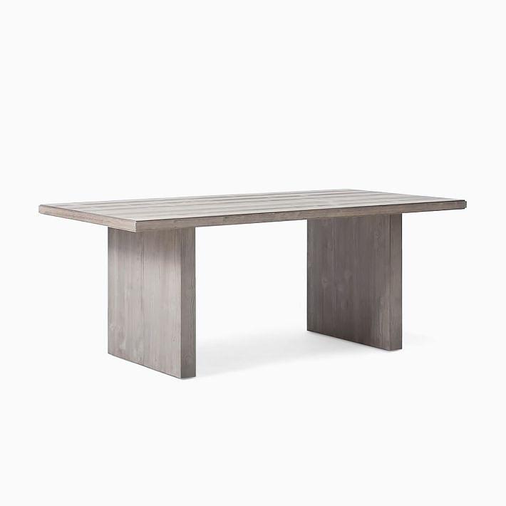76" Driftwood Light Grey Dining Table