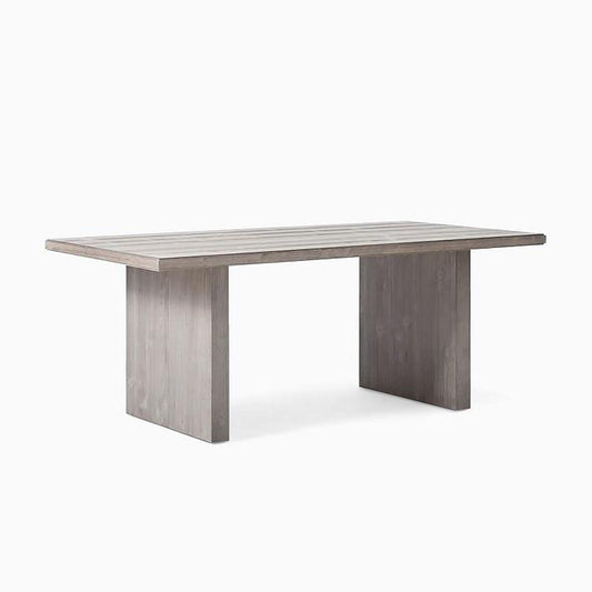 76" Driftwood Light Grey Dining Table